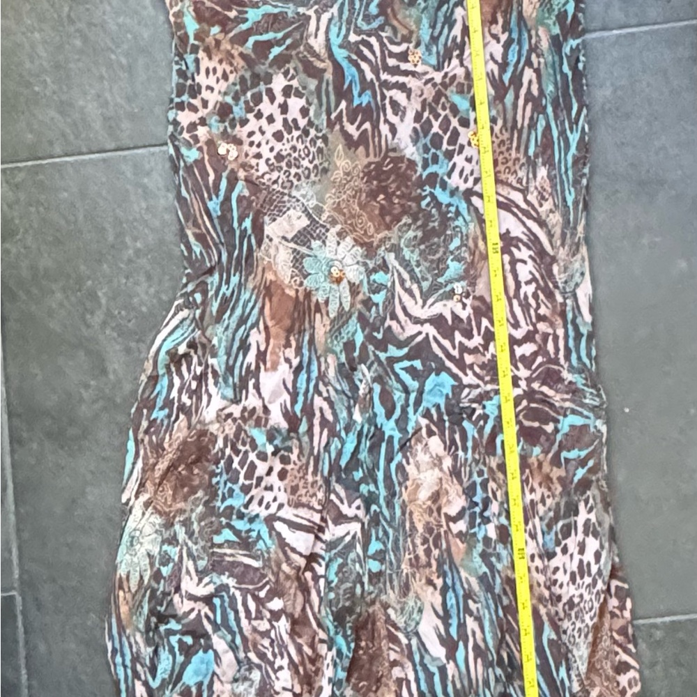 LOLA P- Floral bohemian cowl neck swing dress. XL - Picture 10 of 12